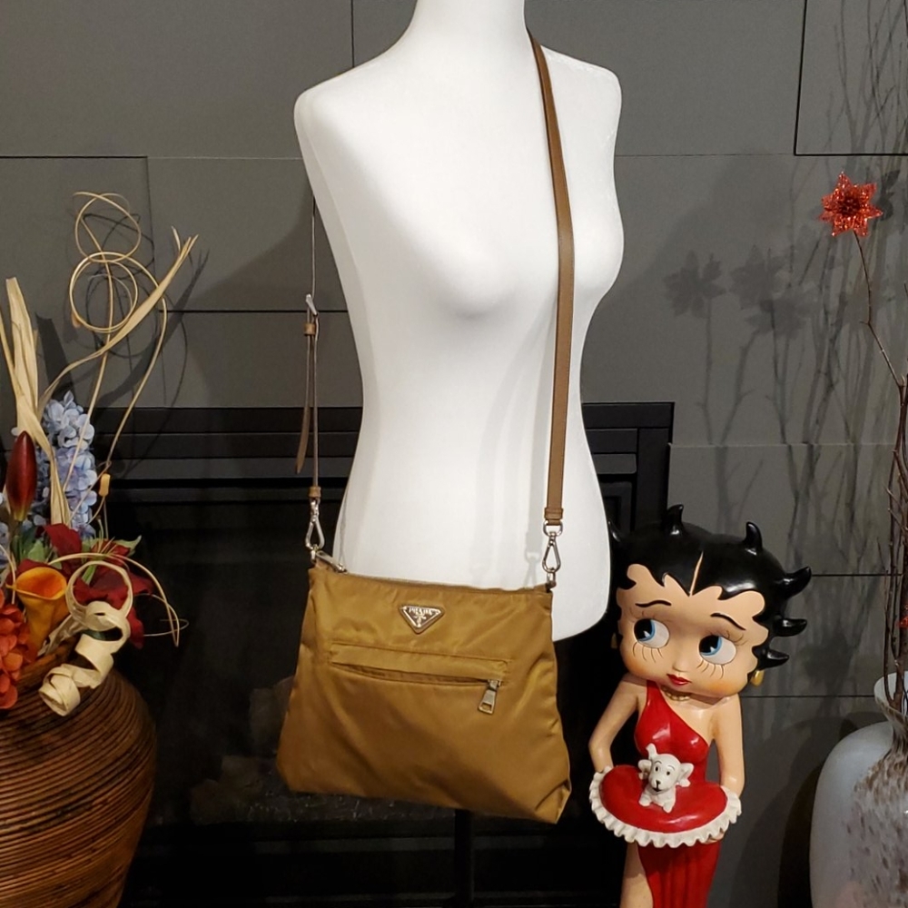 Authentic Prada Tessuto Safiano Cross Body